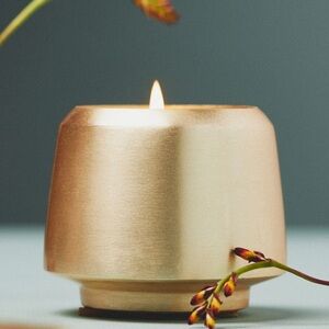Anthropologie Gold Candle Holder